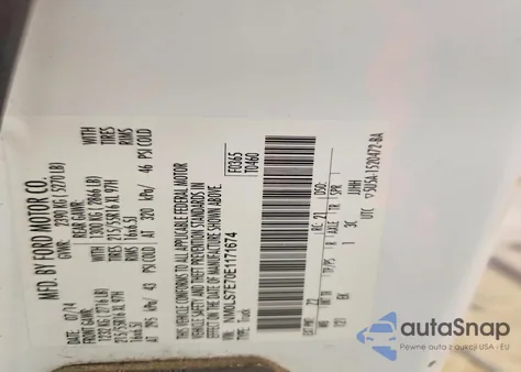 2014 Ford Transit Connect Xl z USA, uszkodzony, nr VIN NM0LS7E70E1171674